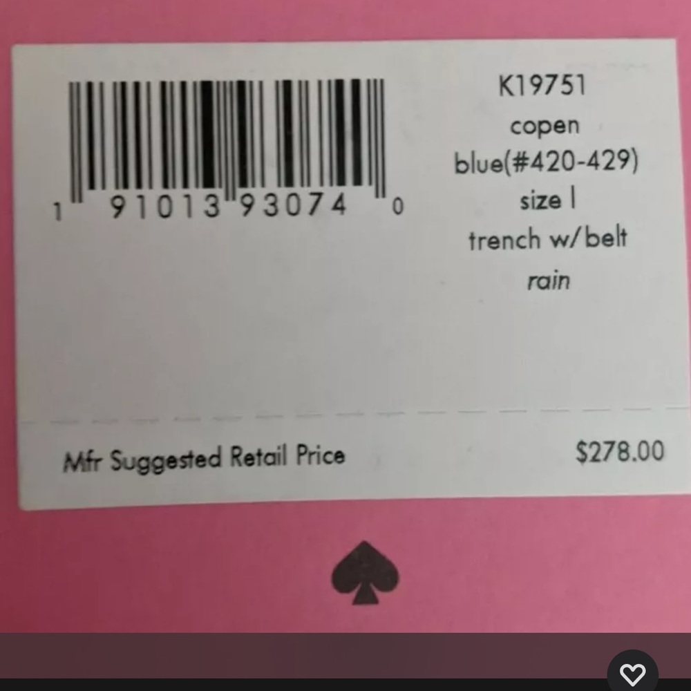 Kate Spade New York Belted Peplum Trench Coat in Copen Blue Size M - Picture 7 of 7